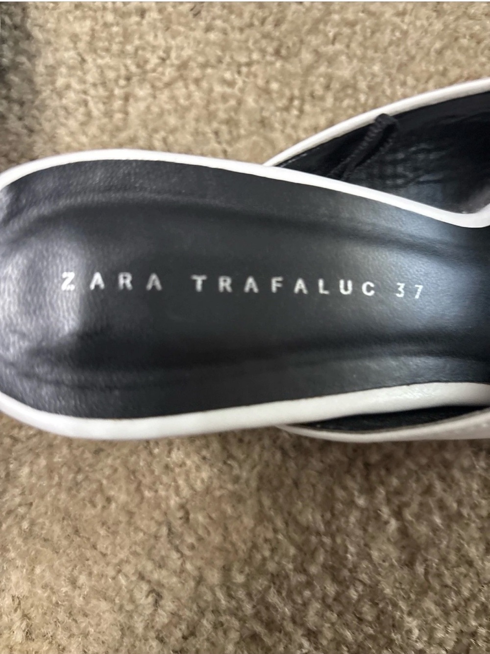 Zara White Pointed Slingback Flats - Picture 6 of 8